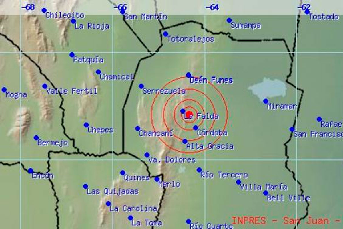 Un fuerte temblor sacudió a la provincia de Córdoba