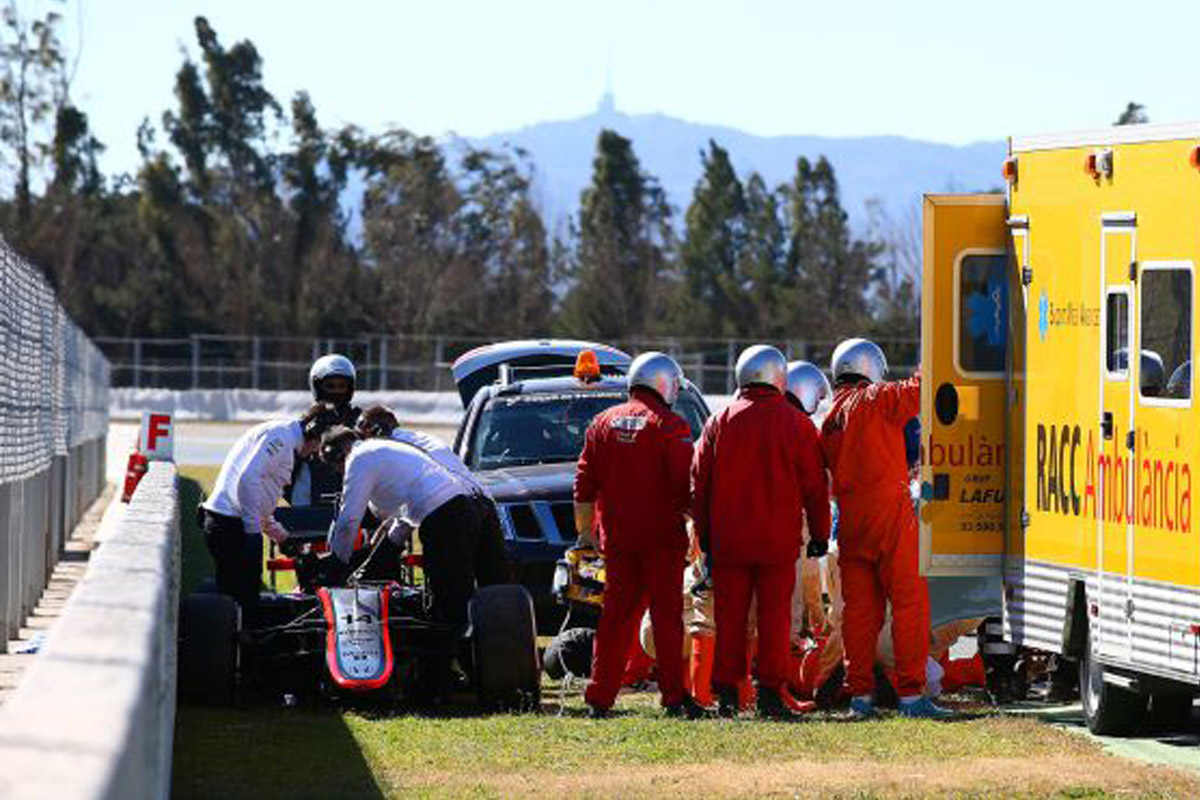 Alonso se accidentó durante los ensayos y fue hospitalizado