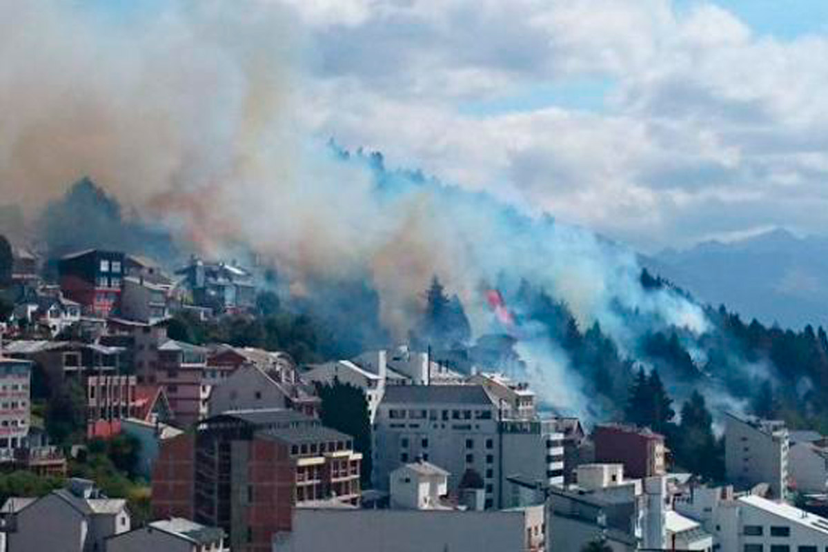 Incendio en el centro de Bariloche