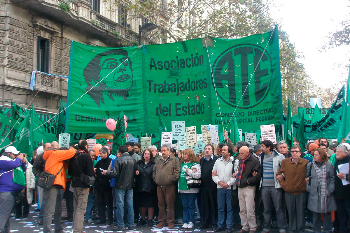 ATE movilizó a Buenos Aires por reclamos sectoriales