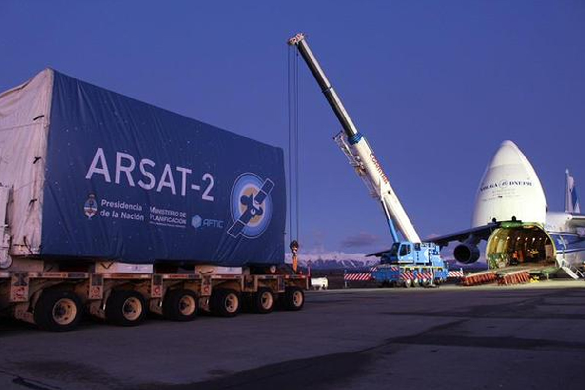 El ARSAT-2 será trasladado rumbo a Guayana Francesa