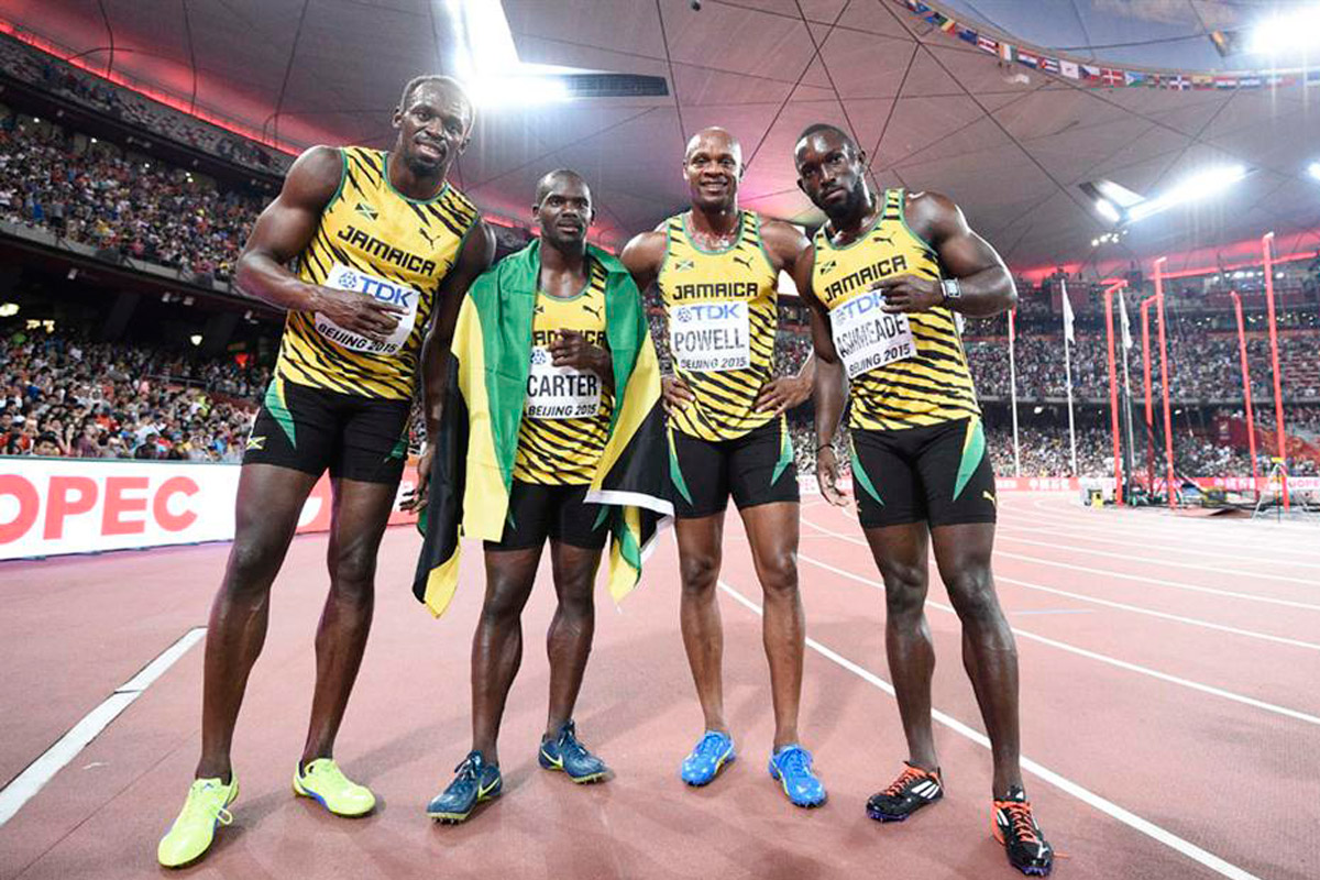 Bolt logró triplete tras oro de Jamaica en la posta 4×100