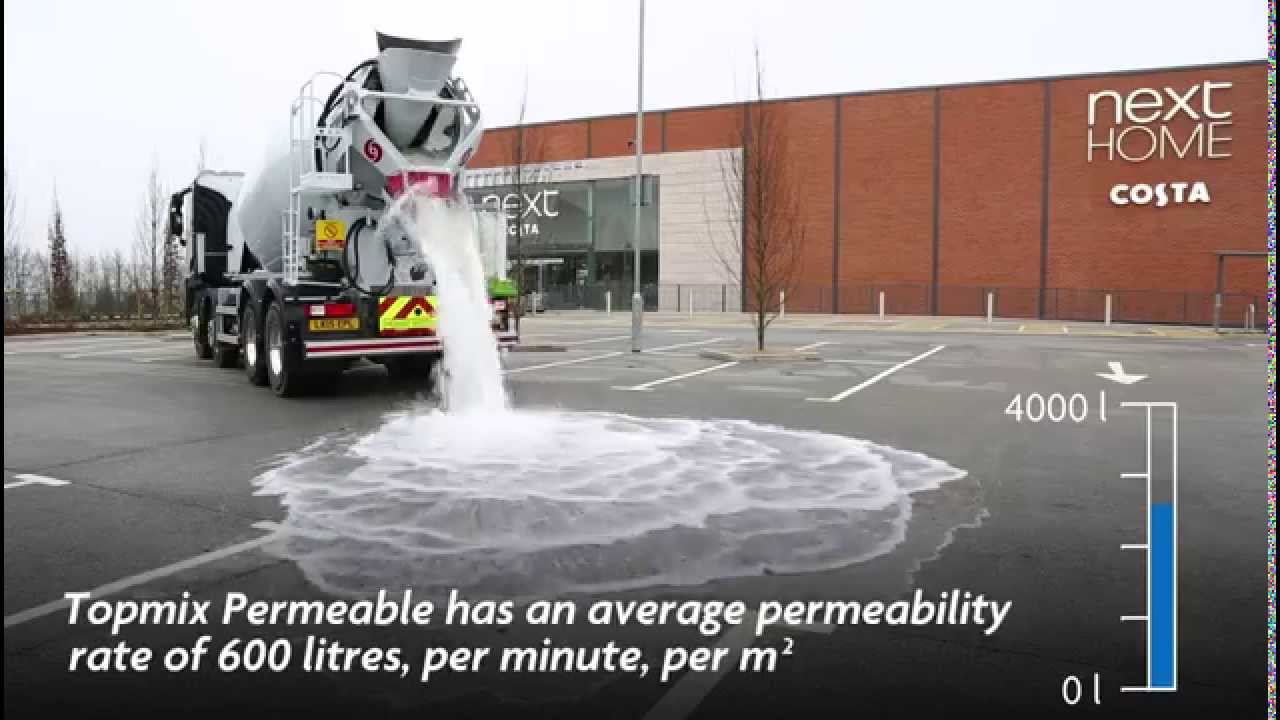 Crean un cemento que absorbe 600 litros de agua por segundo
