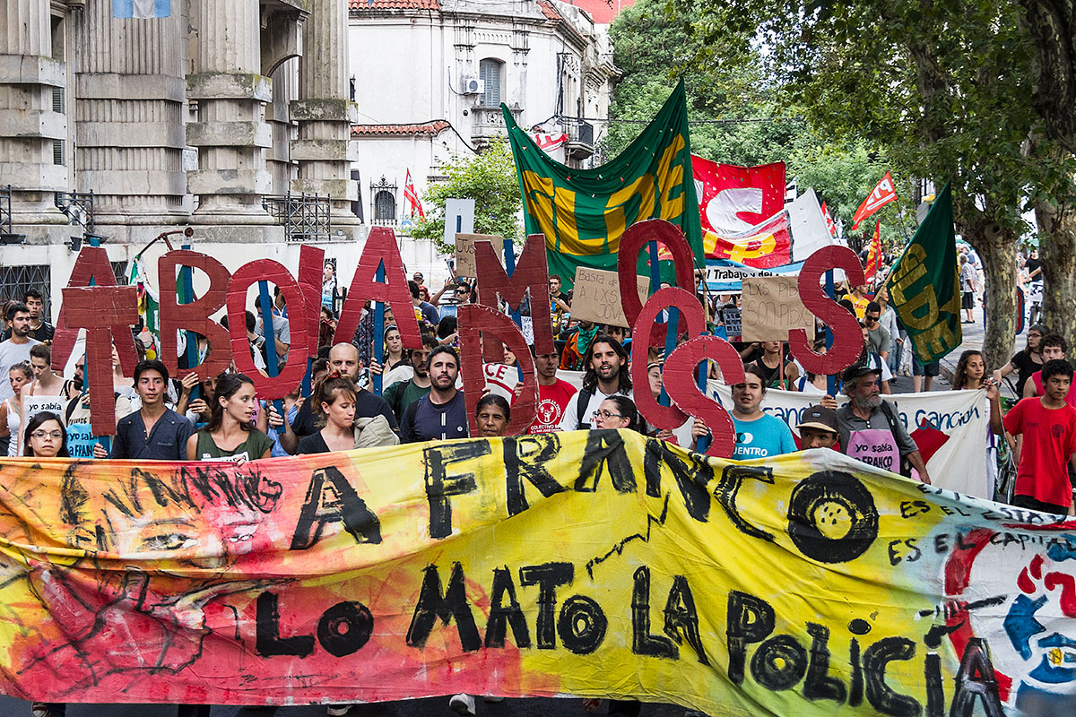 Marcha al cumplirse un año del asesinato de Franco Casco