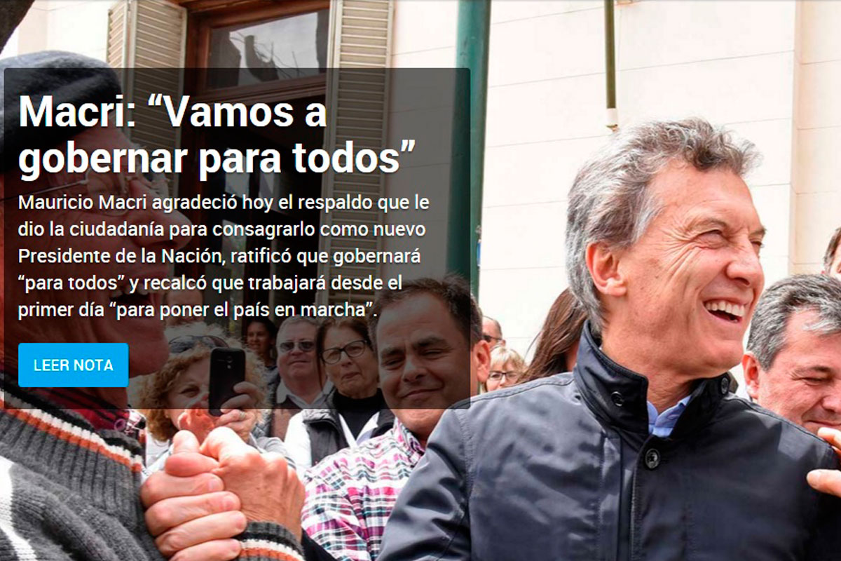 El nuevo gobierno renovó la web de la Casa Rosada
