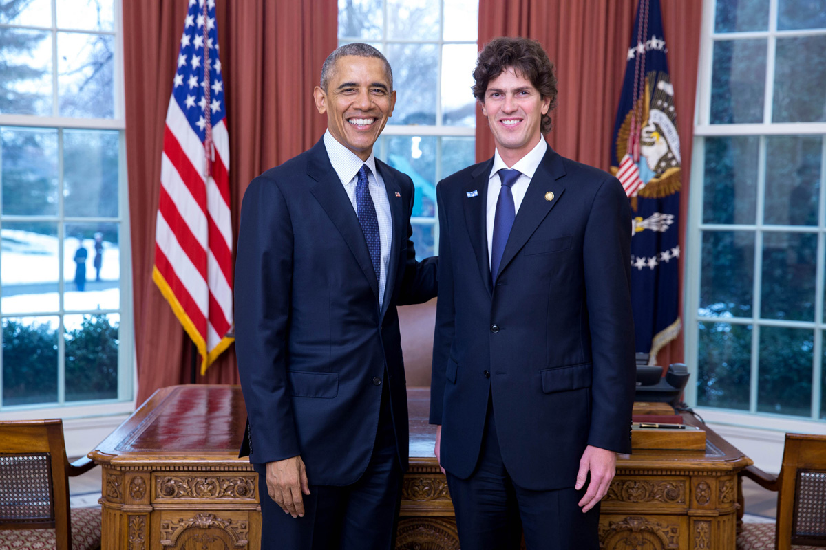 Lousteau y un debut grande: foto con Barack Obama