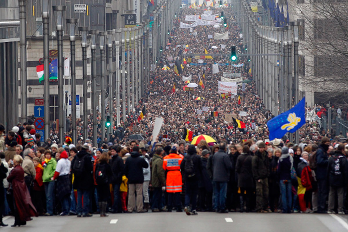 Autoridades belgas piden que la gente no se manifieste