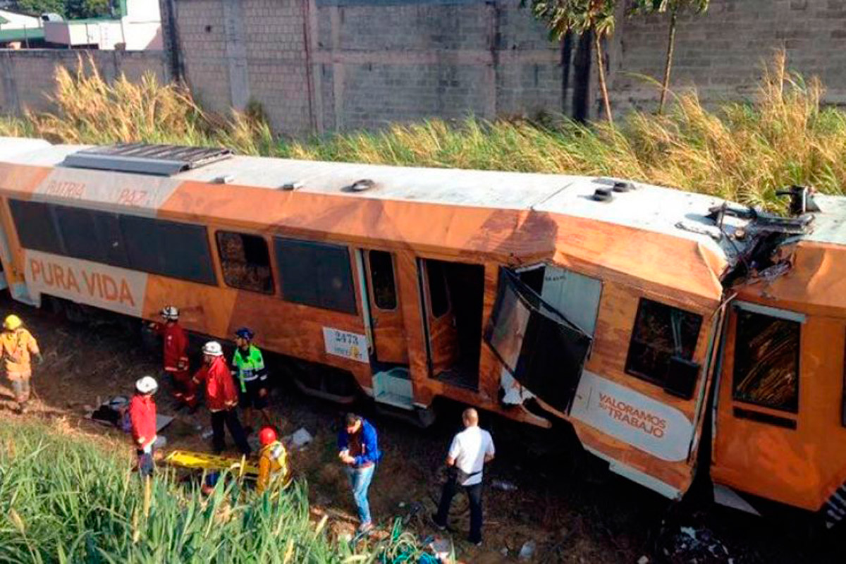 Choque de trenes en Costa Rica dejó 245 heridos