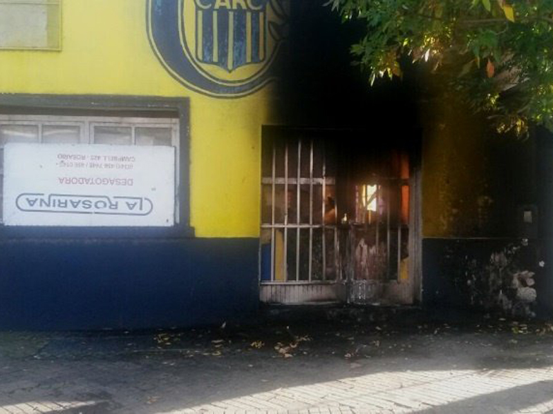 Actos vandálicos en una de las sedes del Club Atlético Rosario Central