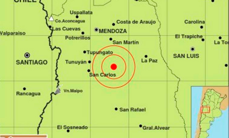 Un nuevo susto: se registró un sismo de 5,6 grados en Mendoza