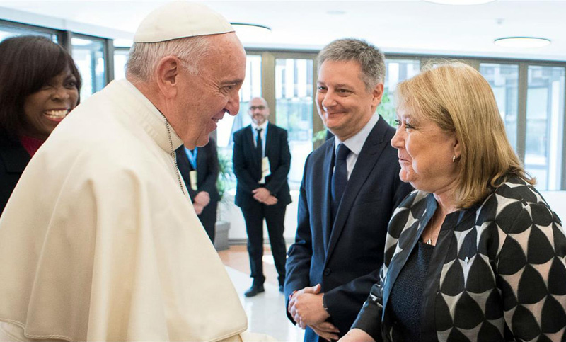 La canciller Susana Malcorra se reunió hoy con el papa Francisco