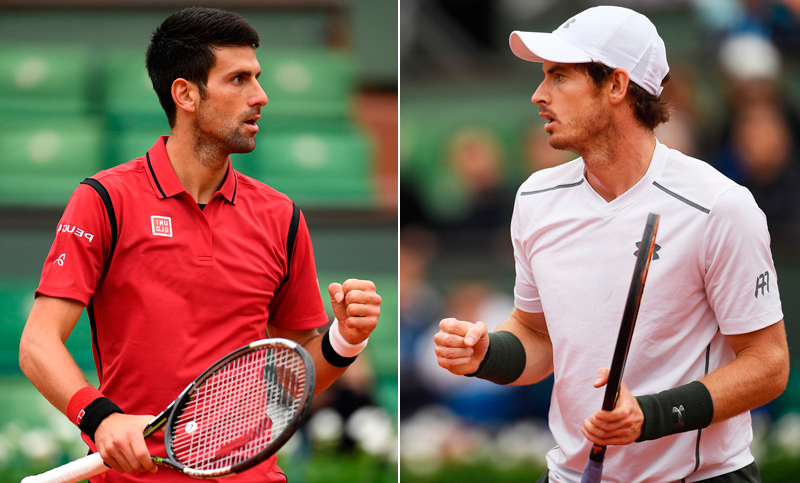 Ya hay final en Roland Garros: Djokovic y Murray, frente a frente