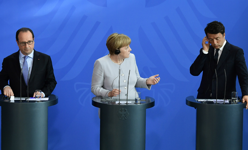 Alemania, Francia e Italia buscan dar un «nuevo impulso a la UE»