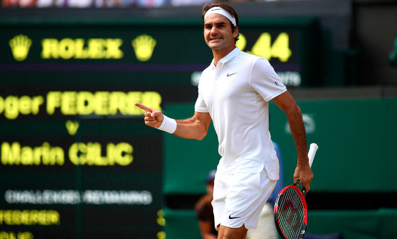 Wimbledon: Roger Federer venció a Cilic y es semifinalista