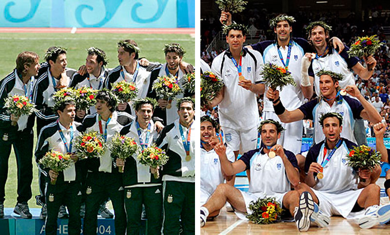 Se cumplen doce años del oro olímpico en fútbol y básquet en Atenas 2004