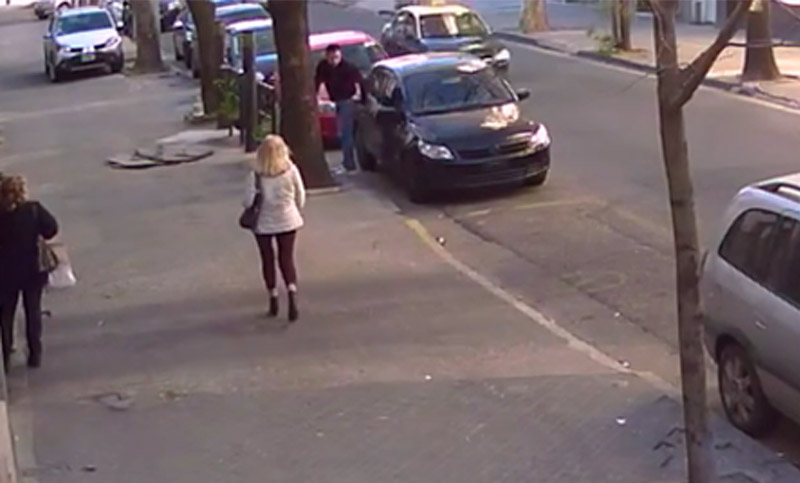 Caso Zulatto: un video captó a uno de los sospechosos abandonando el auto de la víctima