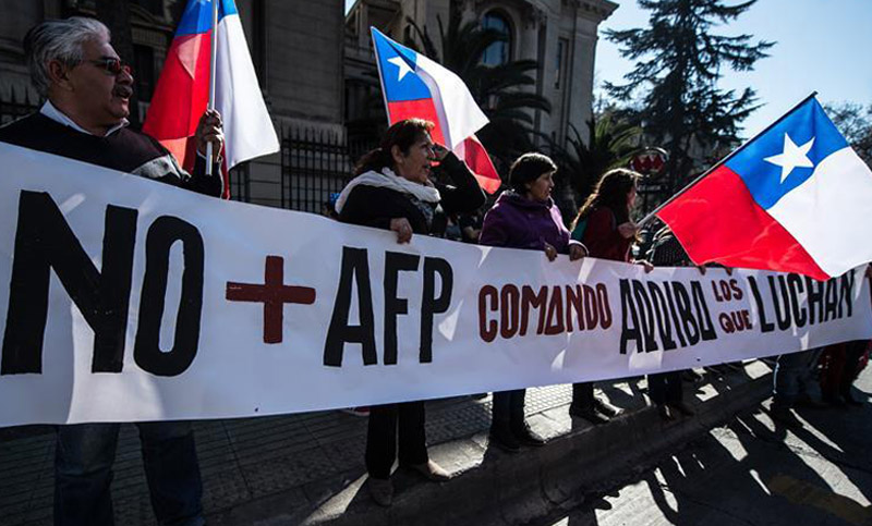 Protestas y rechazo de los chilenos al sistema de AFP