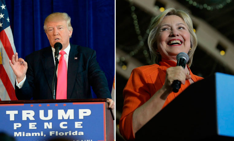 Un sondeo muestra un empate entre Clinton y Trump a nivel nacional