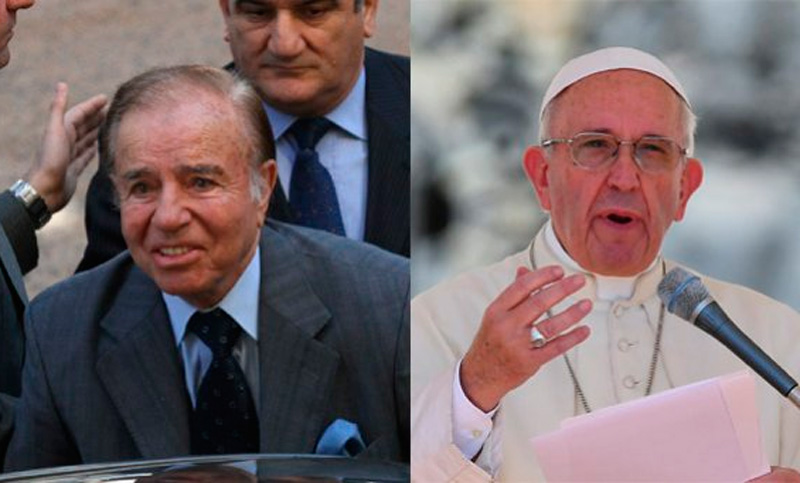 El papa Fracisco recibirá a Menem en el Vaticano