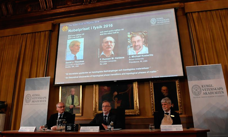 Nobel de Física para tres británicos por sus investigaciones sobre la materia