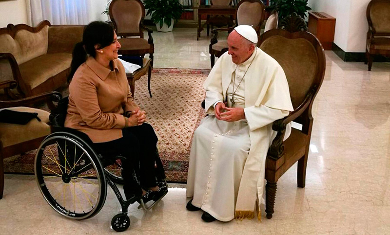 El Papa recibió durante casi una hora a la vicepresidenta Michetti