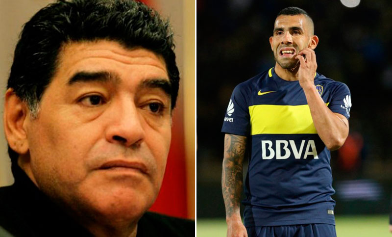 Maradona bancó a Tevez y lo quiere en la selección