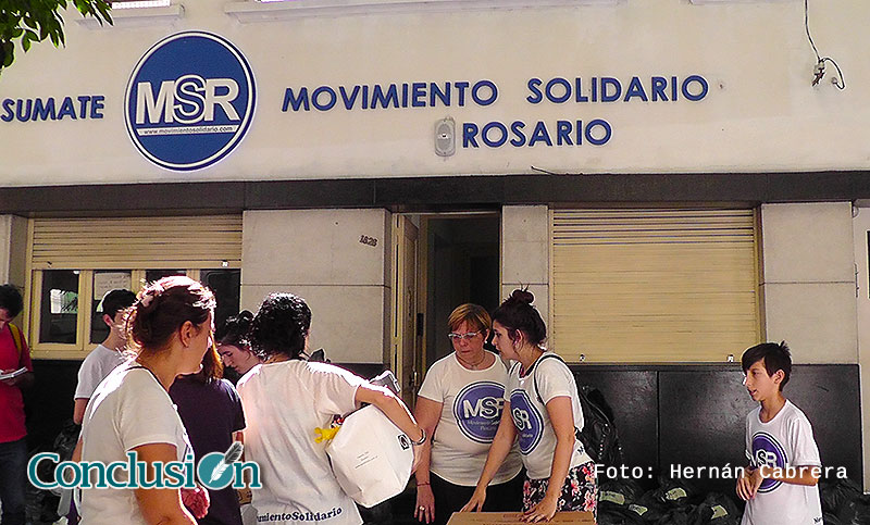 Movimiento Solidario Rosario repartió bolsones antes de Navidad