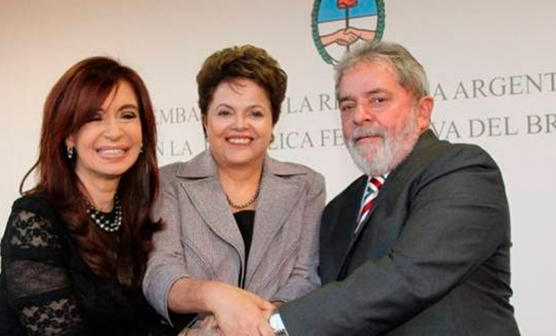 Cristina Kirchner en San Pablo de la mano de Dilma y Lula