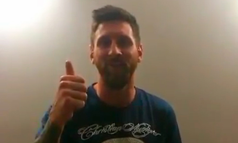 Video: Messi y un conmovedor gesto para el futsal de Newell’s
