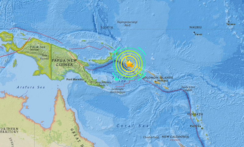 Un terremoto de 8,0 sacude Papúa Nueva Guinea