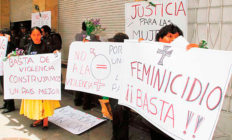 Bolivia reporta 104 femicidios en 2016, más que en 2015