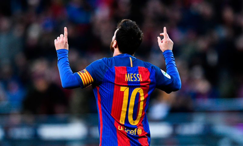 Leo Messi convirtió en la goleada de Barcelona sobre Las Palmas