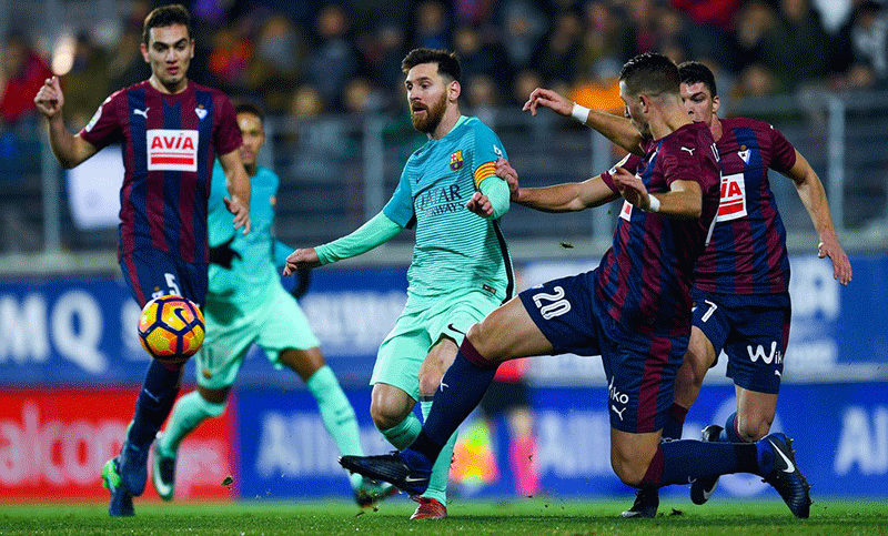 Leo Messi convirtió en la goleada de Barcelona