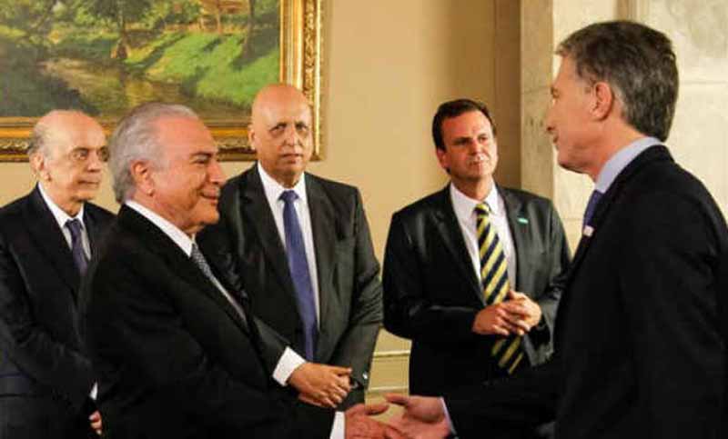 Macri viajó a Brasil para reunirse con Temer