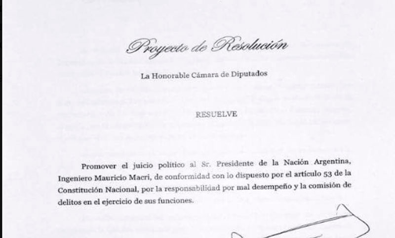 Piden el juicio político a Macri por el acuerdo con el Correo