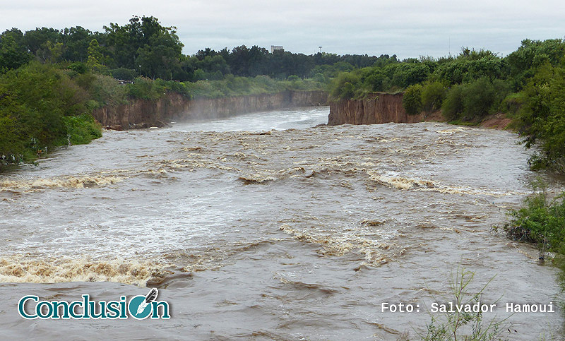 La cascada del arroyo Saladillo retrocedió diez metros más