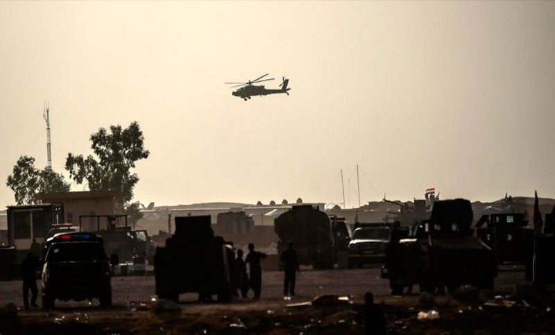 La aviación iraquí bombardeó cuarteles del El al oeste de Mosul