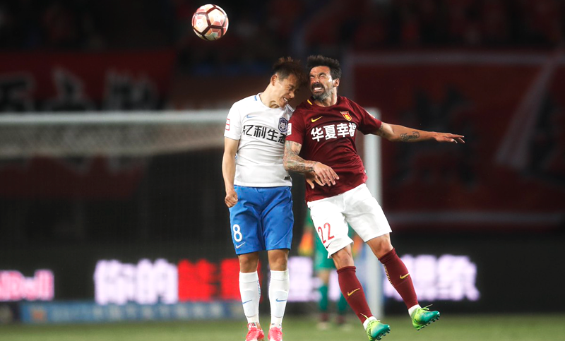 China: Lavezzi marcó dos tantos en la goleada de Hebei Fortune