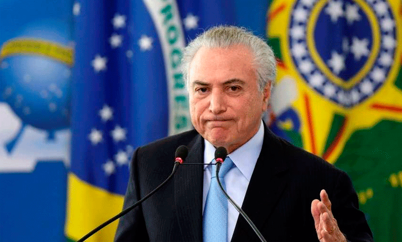 Brasil: Michel Temer reiteró que «no está envuelto en ningún tipo de delito»