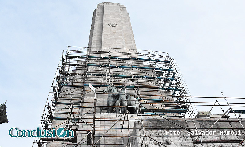 Obras en el Monumento: por un tiempo las luces van a estar apagadas
