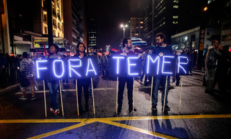 Brasileños salen a la calle para demandar la salida de Temer del poder