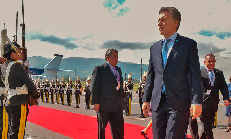 Macri sufrió una leve descompensación durante su visita a Quito
