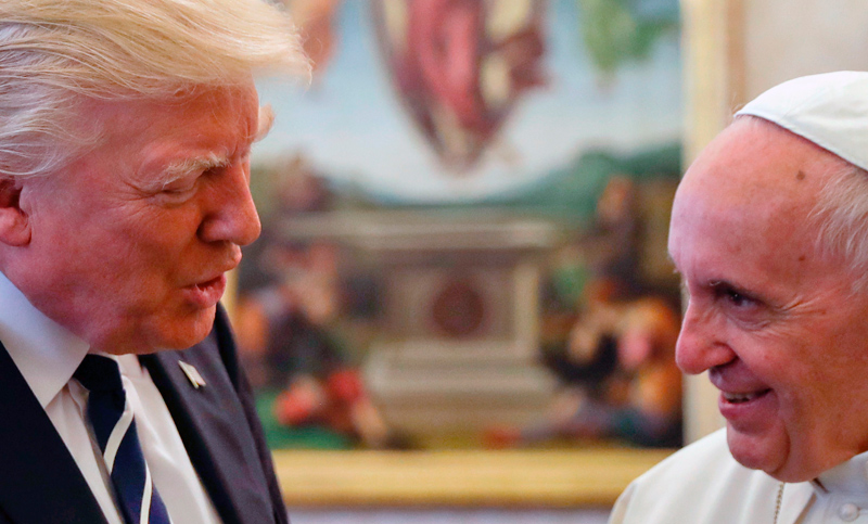 «Gracias, no olvidaré lo que me ha dicho», le dijo Trump al Papa