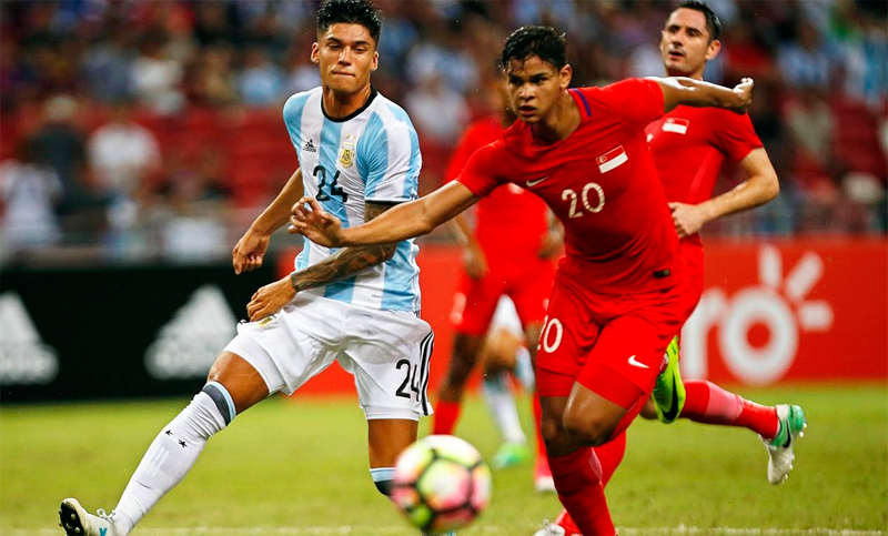 Argentina superó una sencilla prueba tras golear 6-0 a Singapur