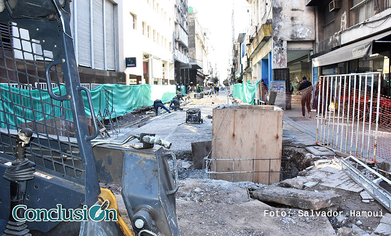 Obras en calle Sarmiento: estiman la finalización para finales de octubre