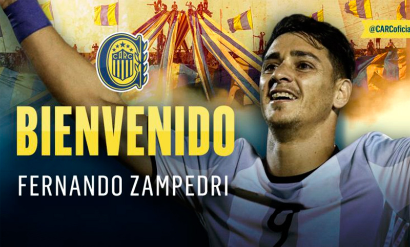 Central oficializó la contratación del delantero Fernando Zampedri