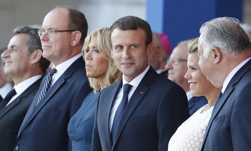 Macron rinde homenaje a las víctimas de Niza, tras visita de Trump