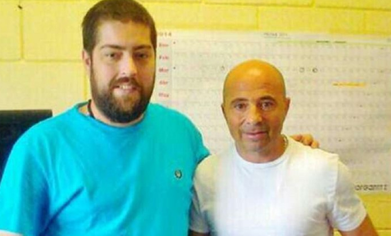 Sampaoli visitó en la cárcel de Ezeiza al cantante de Callejeros