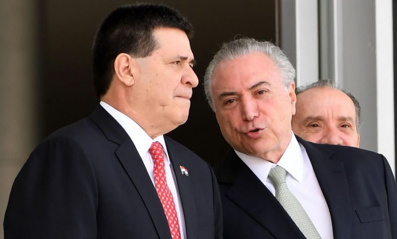 Temer confundió a Paraguay con Portugal durante la visita de Cartes