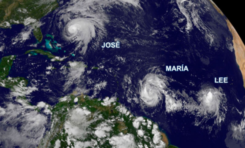 Tres ciclones coinciden en el Atlántico por segunda vez en dos semanas